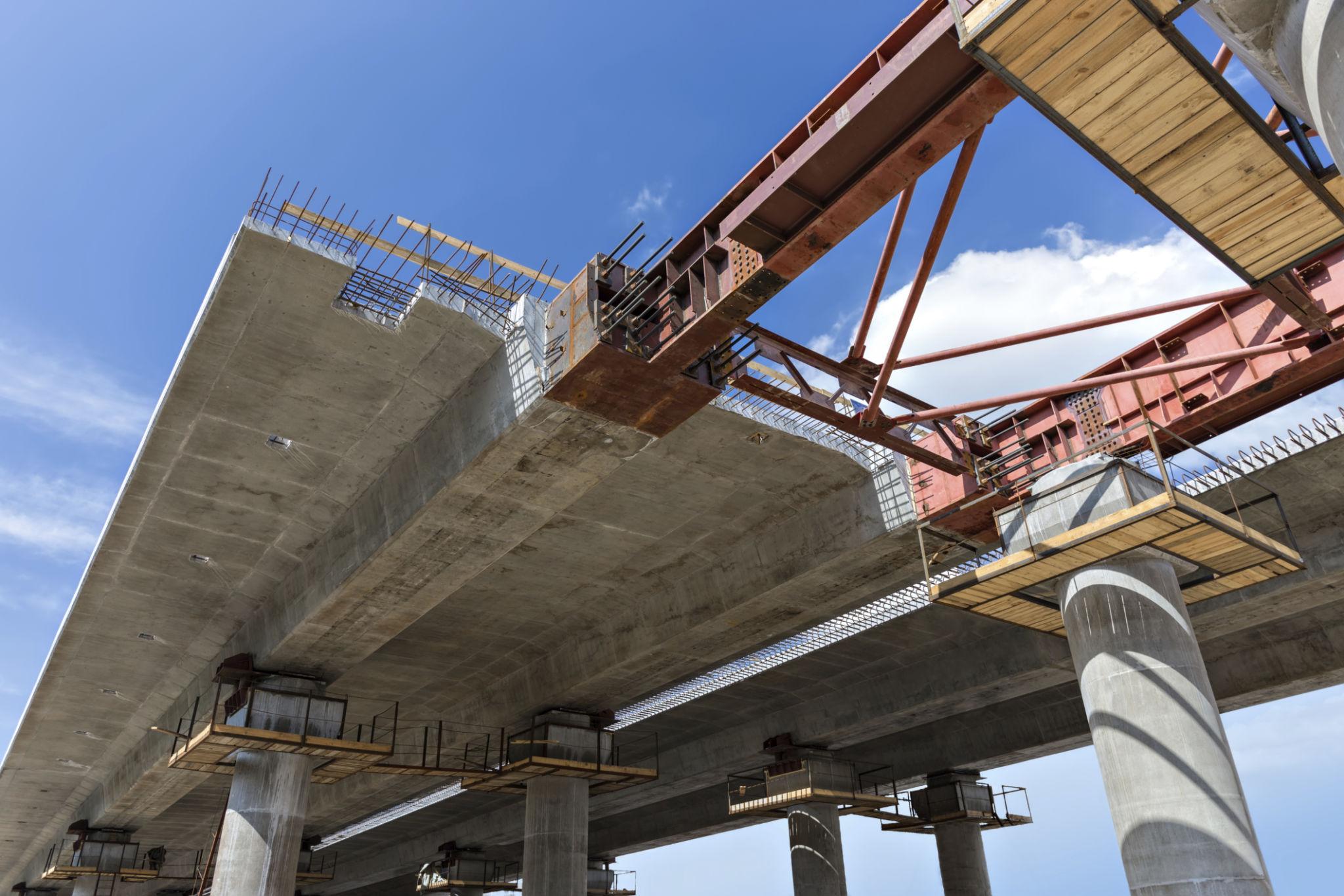 Bridge construction close-up